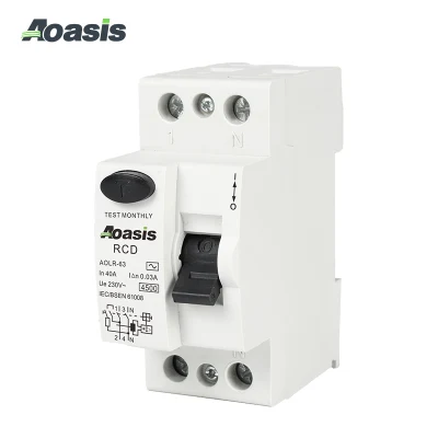  Aoasis Aolr-63 1p+N Earth Leakage Circtuit Breaker ELCB RCD 25A AC Type Residual Current Device