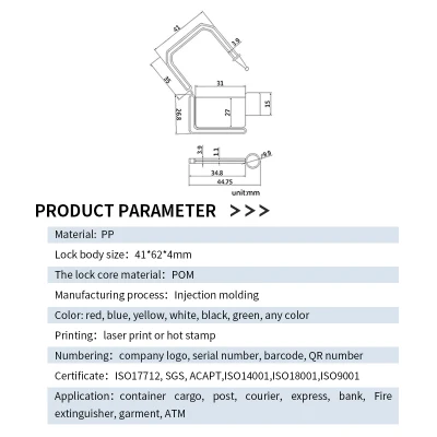  Security Padlock Seal Luggage Security Padlock Seal Bank Insuarance Offier Tiktok Headshop Finace Box Seal