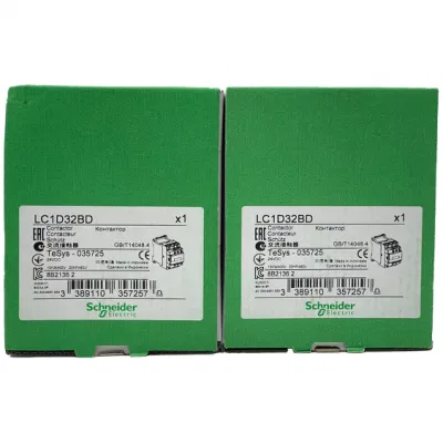 LC1d32bd Contactor Tesys Deca 3p (3 NO) AC-3/AC-3e 0 to 440V 32A 24VDC Coil LC1d32bd