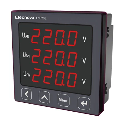 LED Display Three Phase Panel Mounted Voltage Meter Millivoltmeter Power Meter