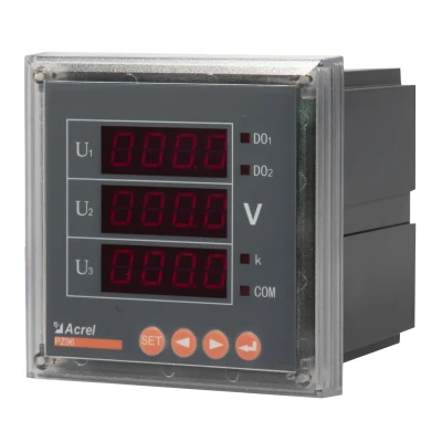  Acrel Pz96-AV3/M Smart AC Voltage Meter Pz Series Three Phase LED Display Programmable Meter with One Channel 4-20mA Output
