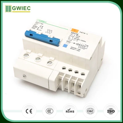  China 32A 63A Gwiec Overload Protection Single Pole MCCB Protector ELCB Breaker Dz47le