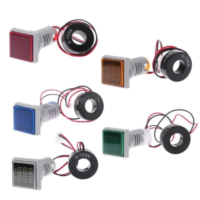  Dual Display AC AMP Volt Ampermeter Voltmeter Ammeter Digital Voltage Current Ampere Indicator