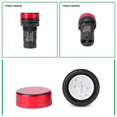 IP65 Waterproof Panel Mount (22mm) LED Signal Indicator Pilot Light with R/W/B/G/Y