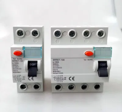  DIN-Rail Mounted Electromagnetic Type Miniature 2p&4p RCCB Rated Current 16A~100A
