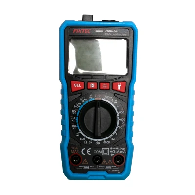  Fixtec Industrial Quality 600V Multimeter Digital Manual-Ranging Voltmeter Tests Batteries/Diodes/Continuity