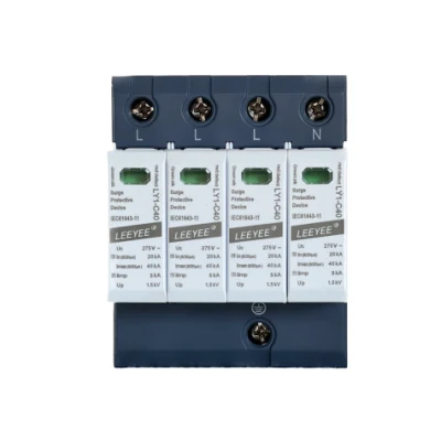  4p 40ka SPD Class II 275V AC Surge Protector Device for Lightning Protection