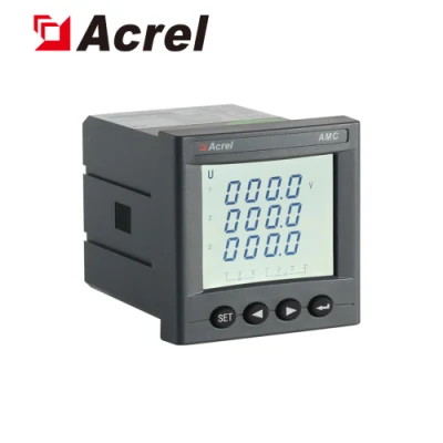  Acrel Digital AC LCD Programmable Three Phase Voltmeter Voltmeter Amc72L-AV3/M with Analog 4-20mA Output