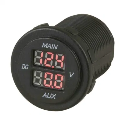  Panel Voltage 10-60V Blue LED Digital Round Double DC Voltmeter