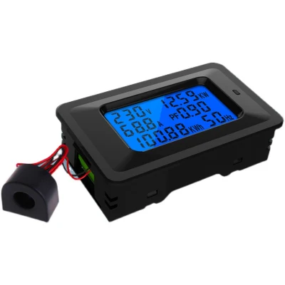  LCD Panel Monitor Power Energy Analog Voltmeter Ammeter Watt Current AMPS Volt Meter Digital AC Voltage Meters