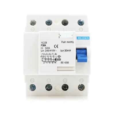  Residual Current Circuit Breaker Magnetic/Electronic Type 4 Pole 30/100/300mA RCCB