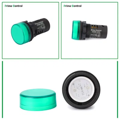IP65 Waterproof Panel Mount (22mm) LED Signal Indicator Pilot Light with R/W/B/G/Y