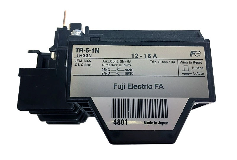 New-Original Fu-Ji Tr-5-1n-Thermal Overload-Relay 12 to 18A 600VAC Max 50/60Hz Good-Price