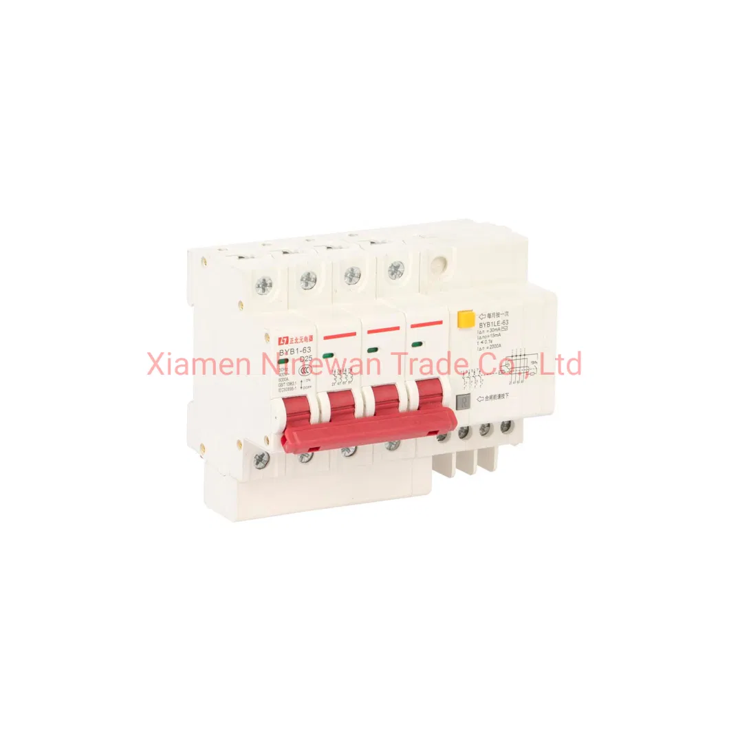 25A 40A 4p RCCB Circuit Breaker Curve D Residual Current Device