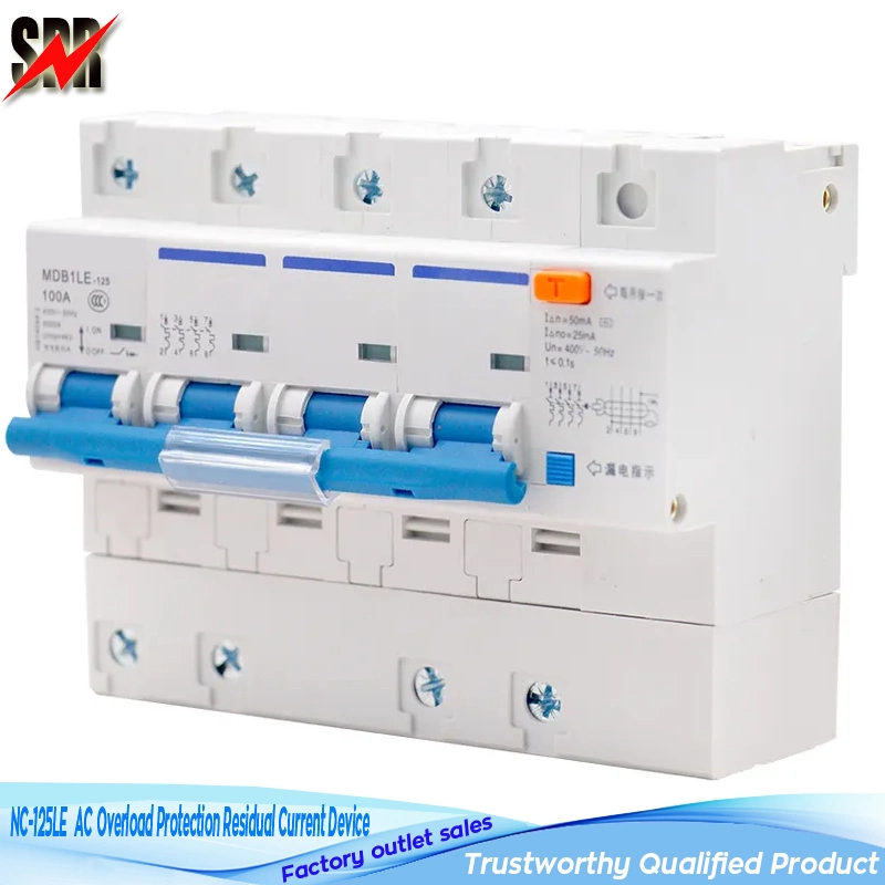 Nc-125le AC63A, AC80A, AC100A, AC125A Overload Protection Residual Current Device (RCD/RCBO)