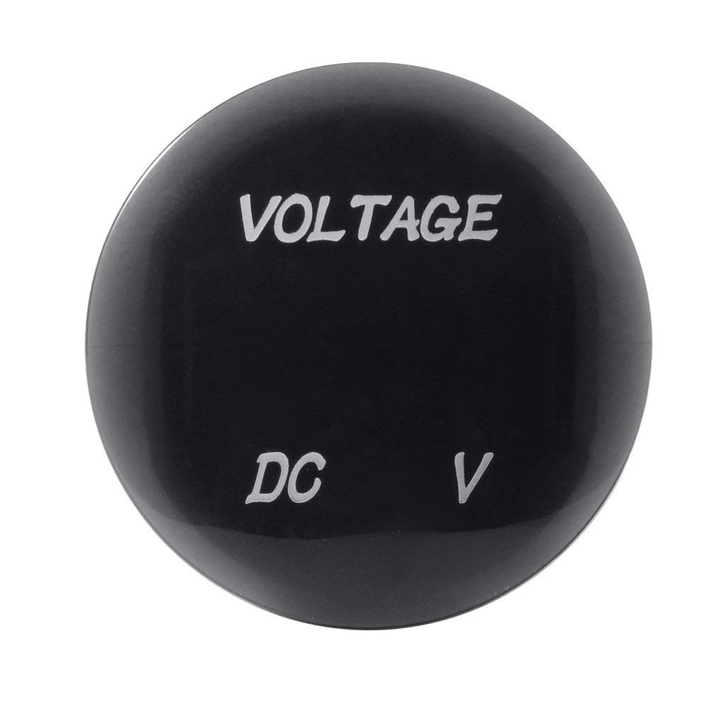 Waterproof Voltmeter, Red LED Digital Display Voltage Meter for DC 12V-24V Car/Motorcycle/Truck