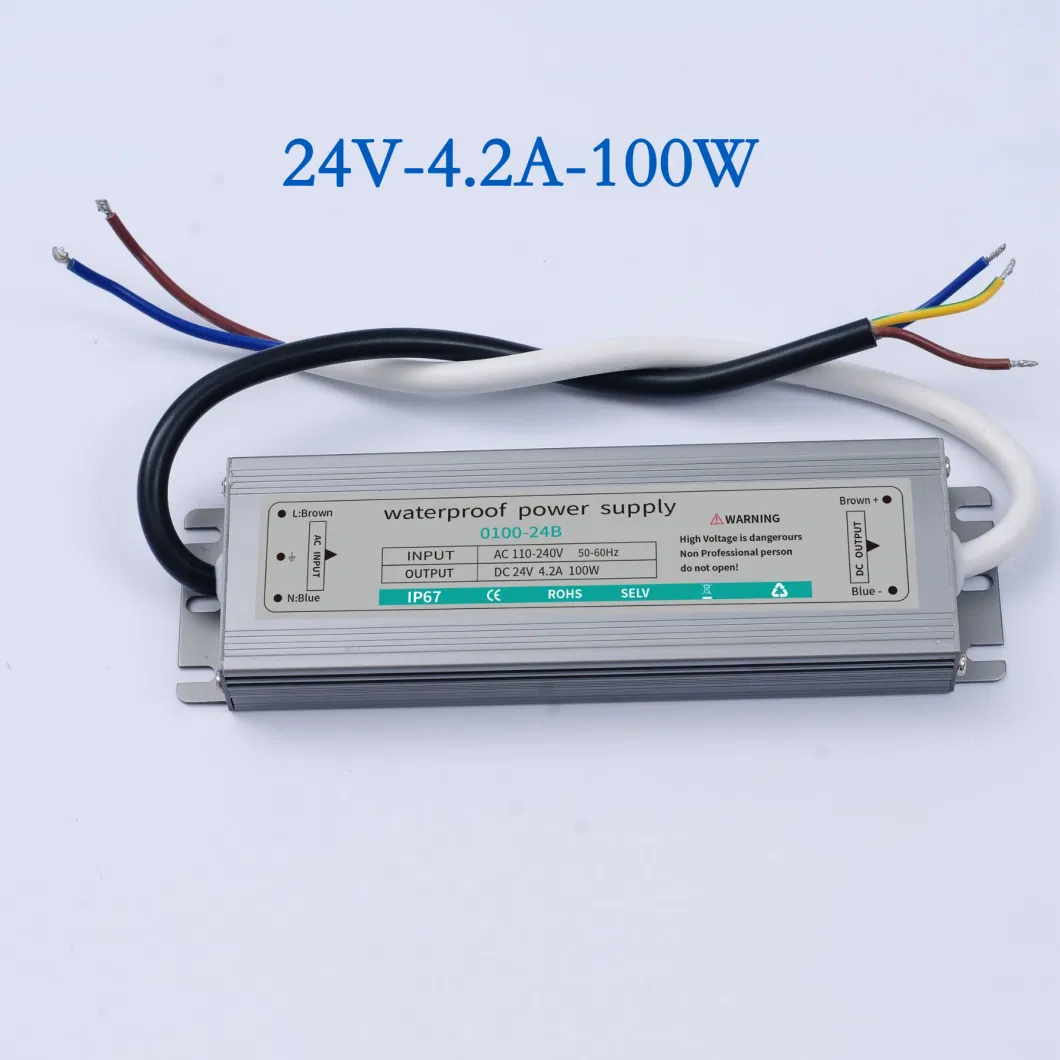 DC24V IP67 PWM Wide Input Voltage Range LED Transformer 100W to 400W for Outdoor Commercial LED Lighting