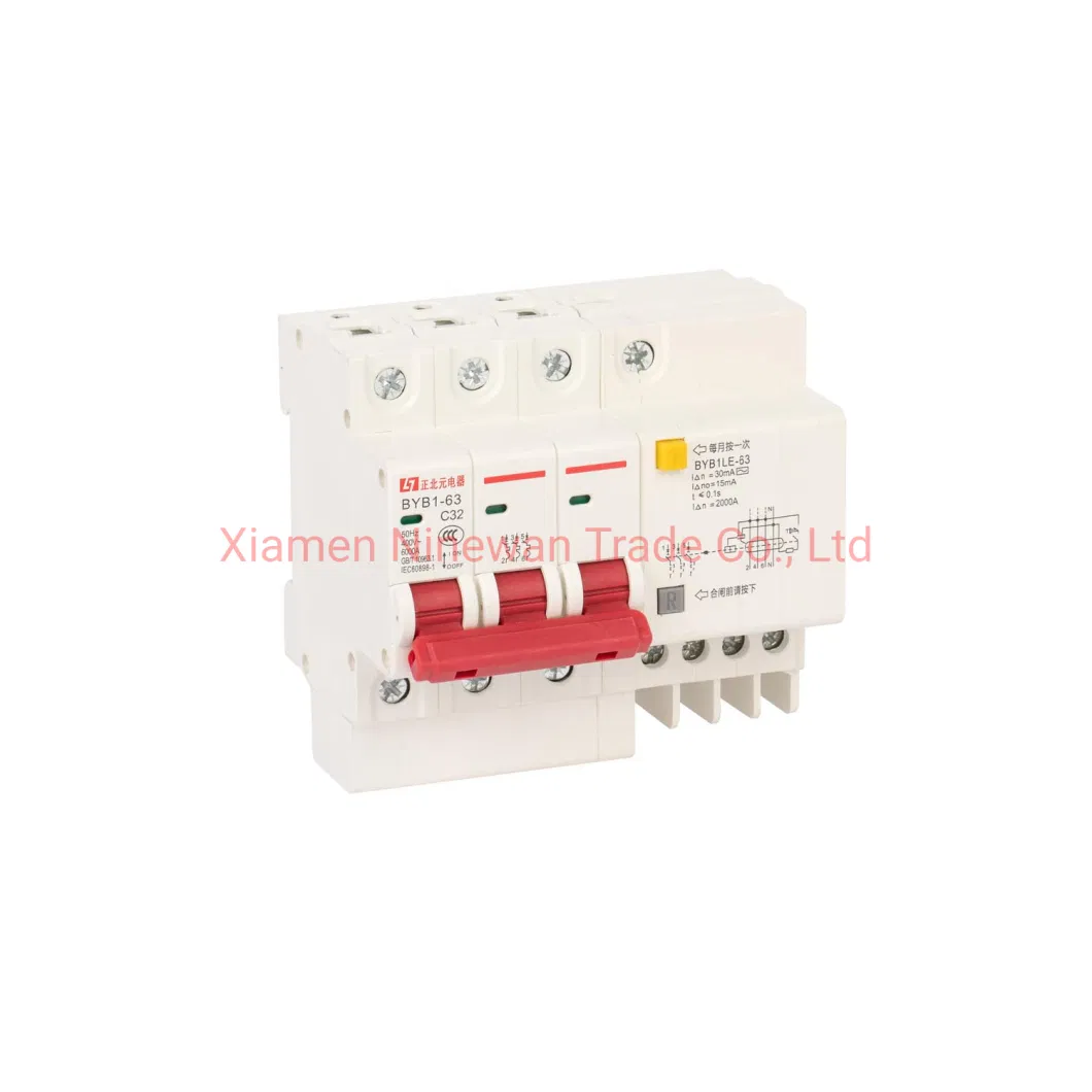 25A 40A 4p RCCB Circuit Breaker Curve D Residual Current Device