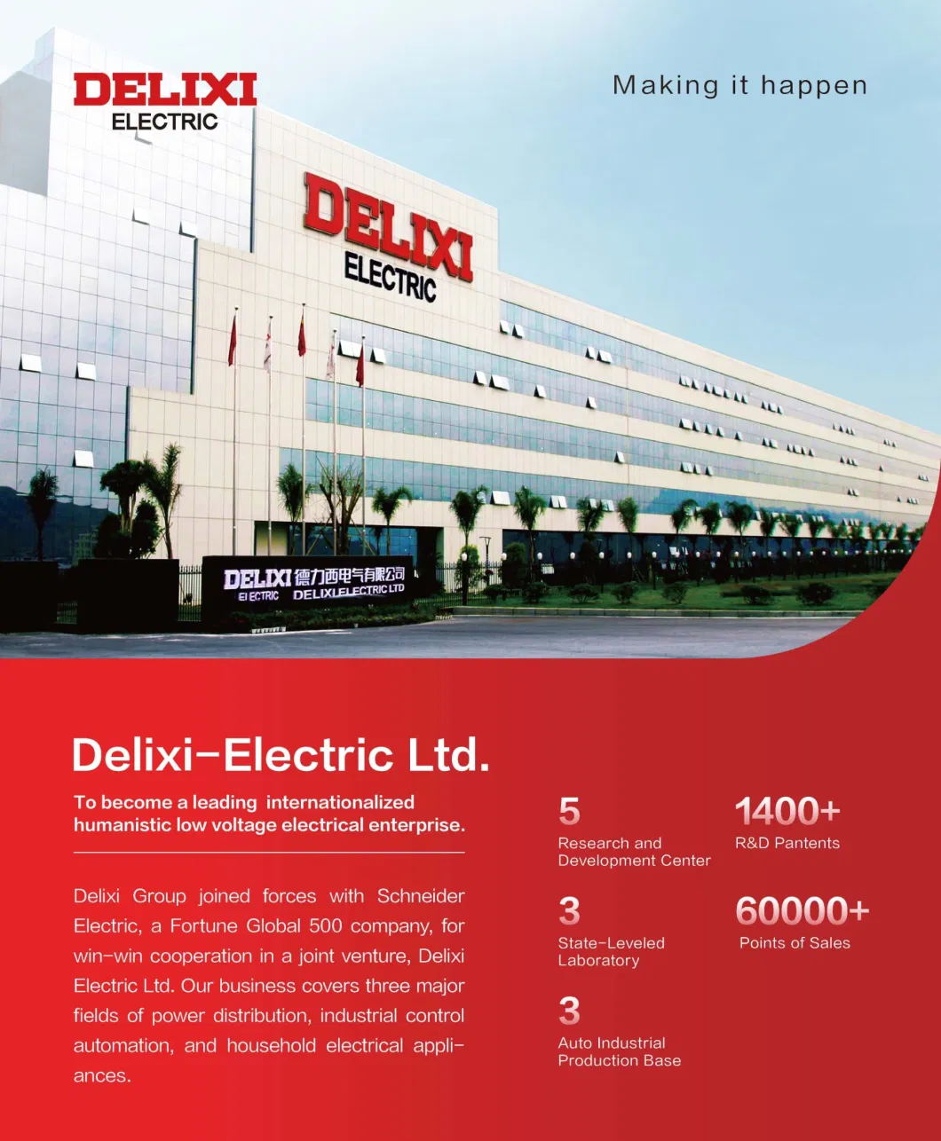 Delixi Cdw3 Series Frame Circuit Breakers in Power Stations Moulded Case Circuit Breaker