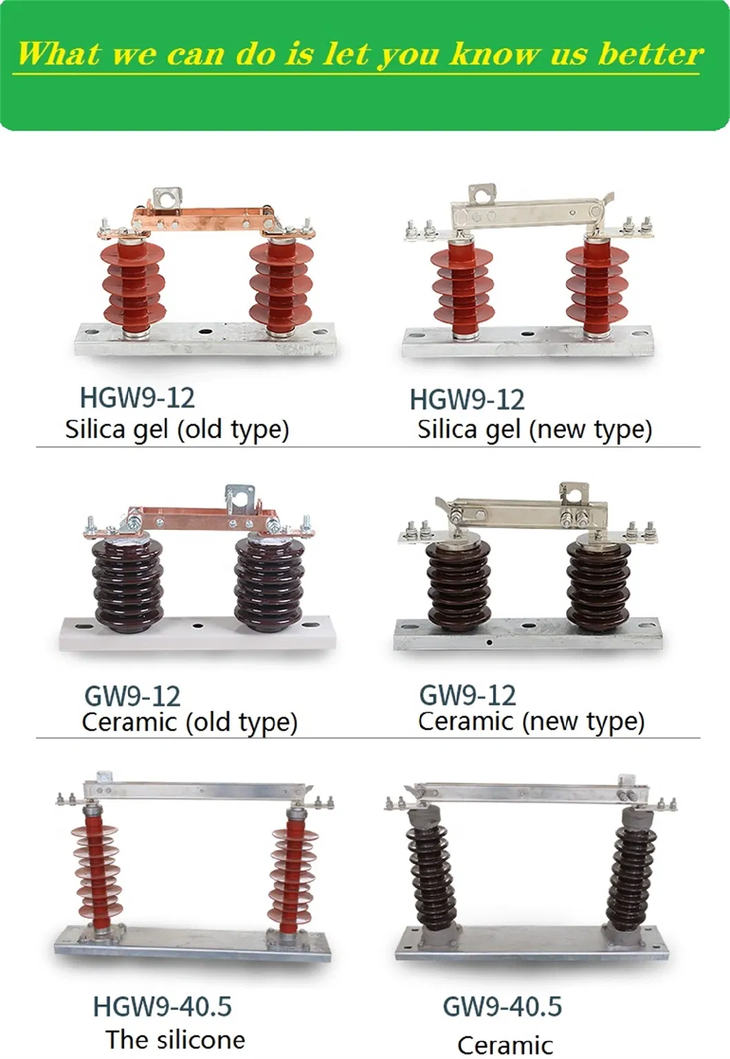 Gw9 12/15kv New Ceramic Type Outdoor Isolation Knife Switch Disconnecting Switch