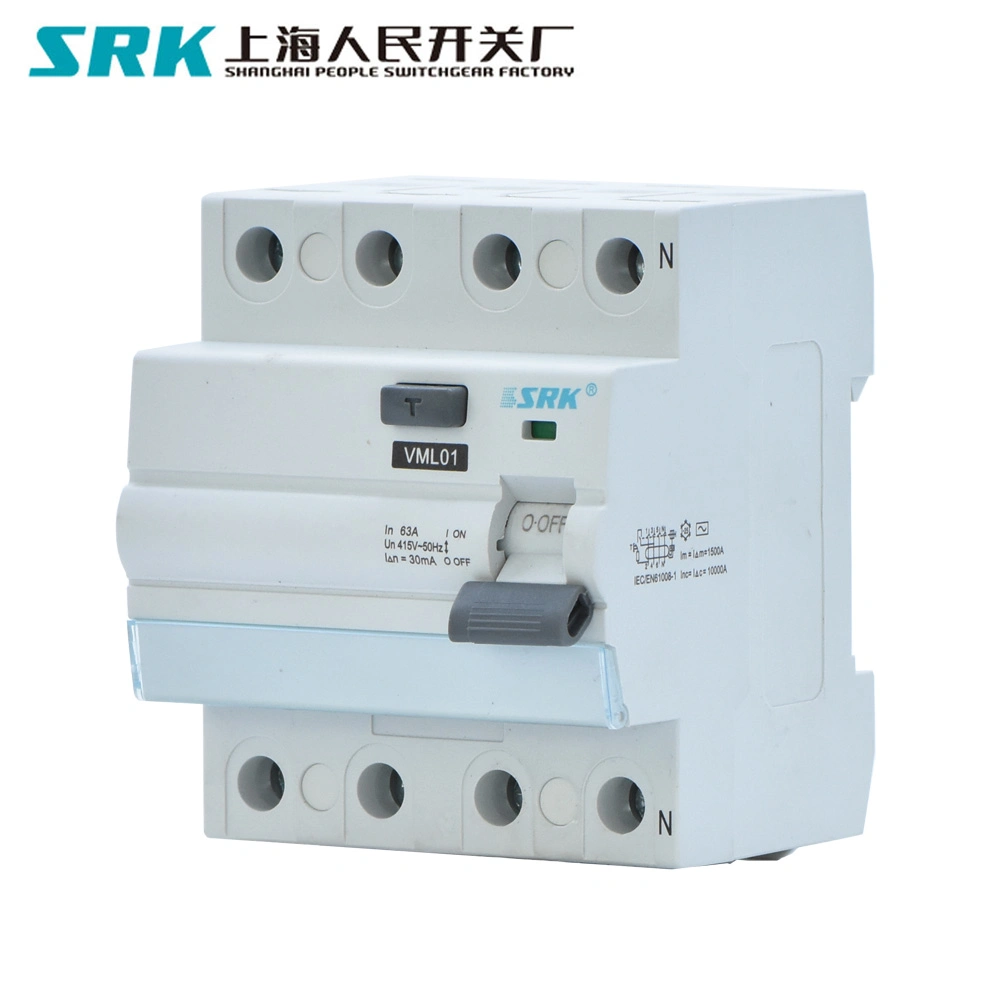 6ka 10ka 16A-100A Dp Fp 240V 415V AC 0.01mA 0.03mA 0.1mA 0.3mA RCD Residual Current Device