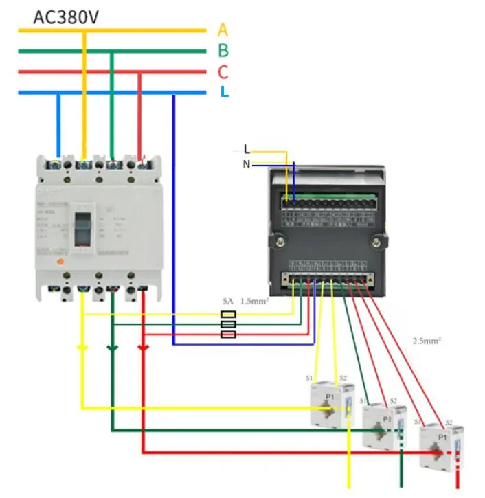 Acrel Pz96-AV3/K Smart AC Voltage Three Phase LED Display Programmable Meter with 2do/2di