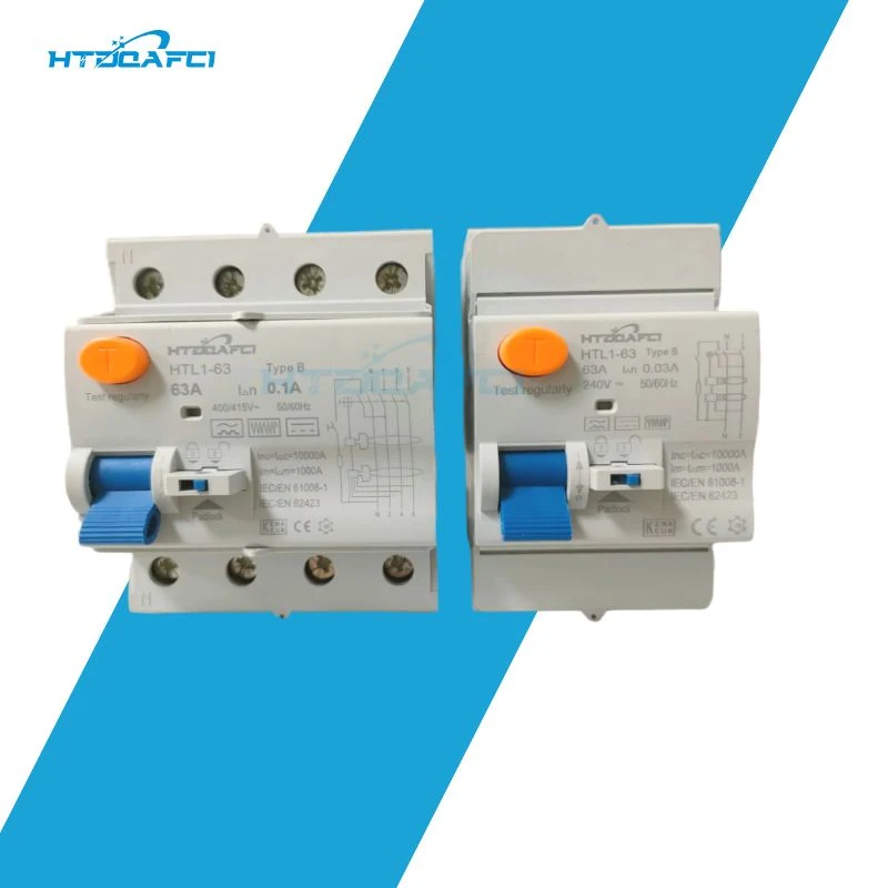 2023 New Comming 10ka Type B 2p 4p 100/300 Ma RCCB ELCB Price AC 63A Residual Current Circuit Breaker RCCB/RCD