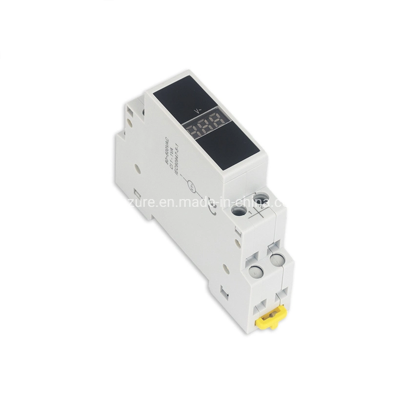 Modular Voltage Meter Single Phase AC LED Digital Display DIN Rail Voltmeter