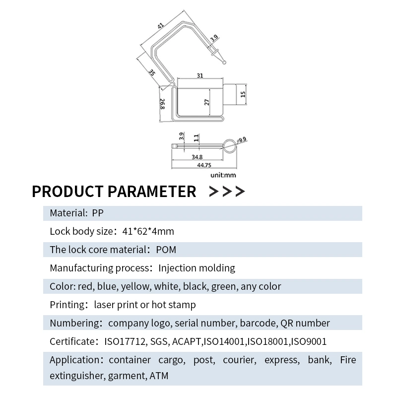 Security Padlock Seal Luggage Security Padlock Seal Bank Insuarance Offier Tiktok Headshop Finace Box Seal