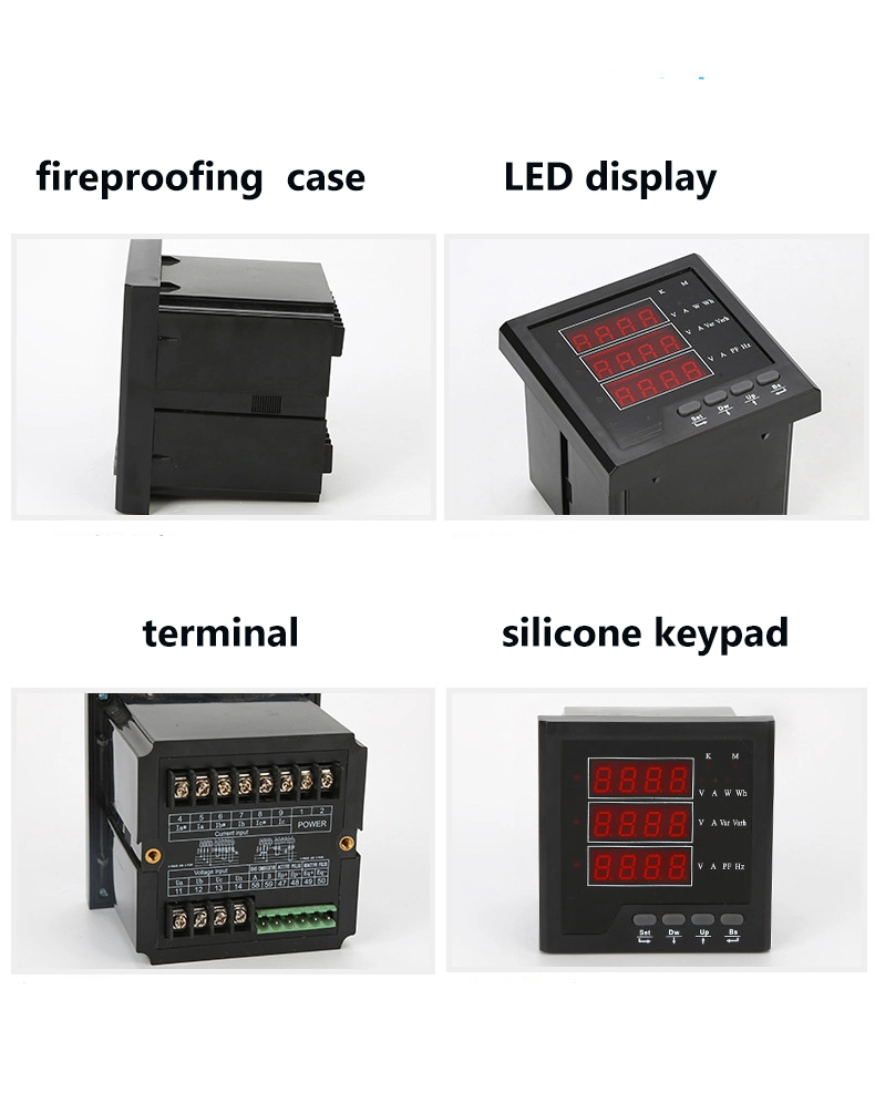 Pd194e 3 Phase AC Digital LED Smart Energy Ampere Voltage Power Meter