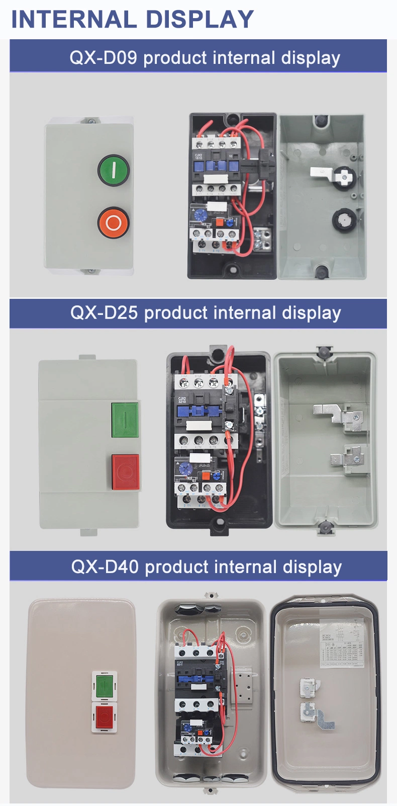 CE Standard Sliver Contact Motor Magnetic Starter (9-95A) with 1years Warranty