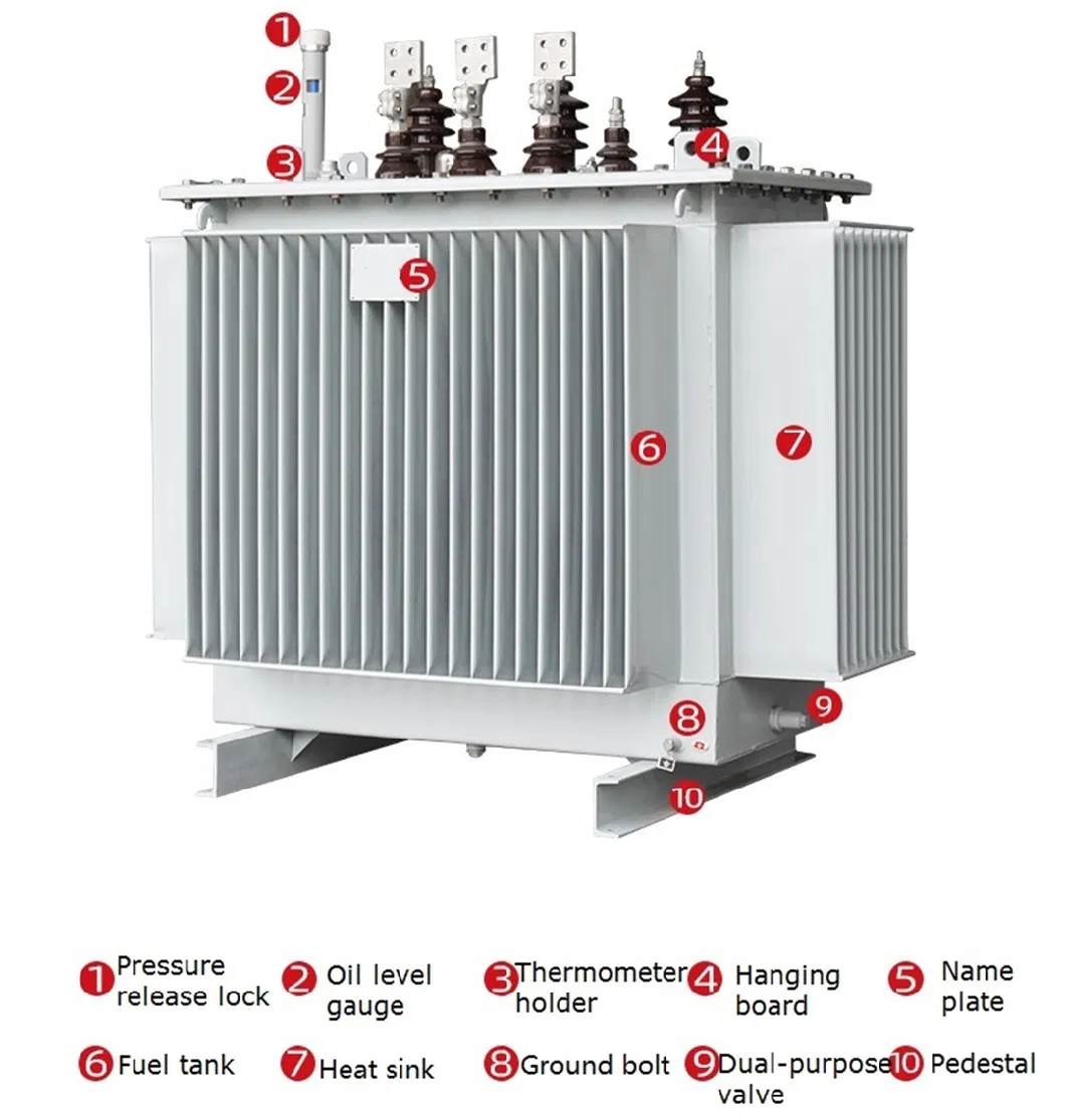 S11-M 3 Phase 11kv 33kv 100-3150kVA Oil Immersed Power Transformer