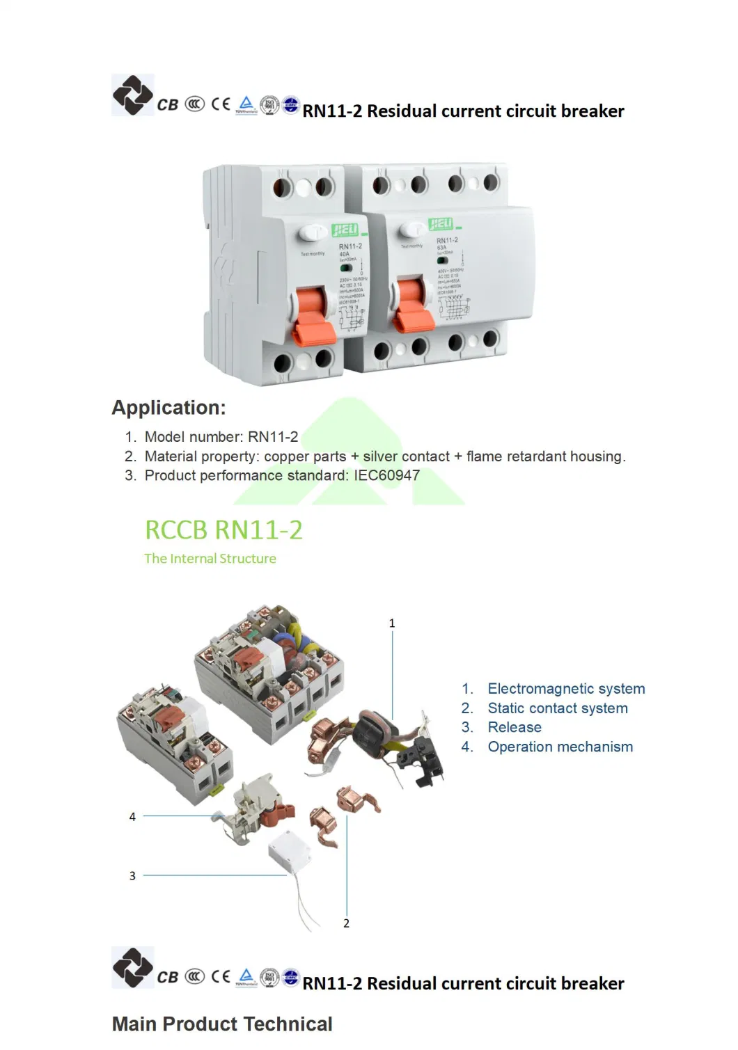 Jieli Scm 4p Electronic Type Residual Current Circuit Breaker, RCD, RCCB
