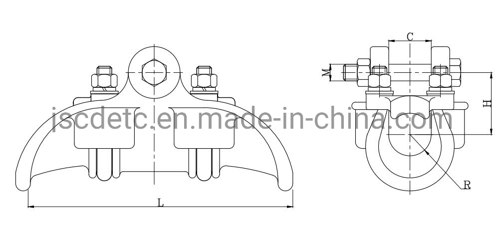 Aluminium Alloy Hanging Suspension Clamp