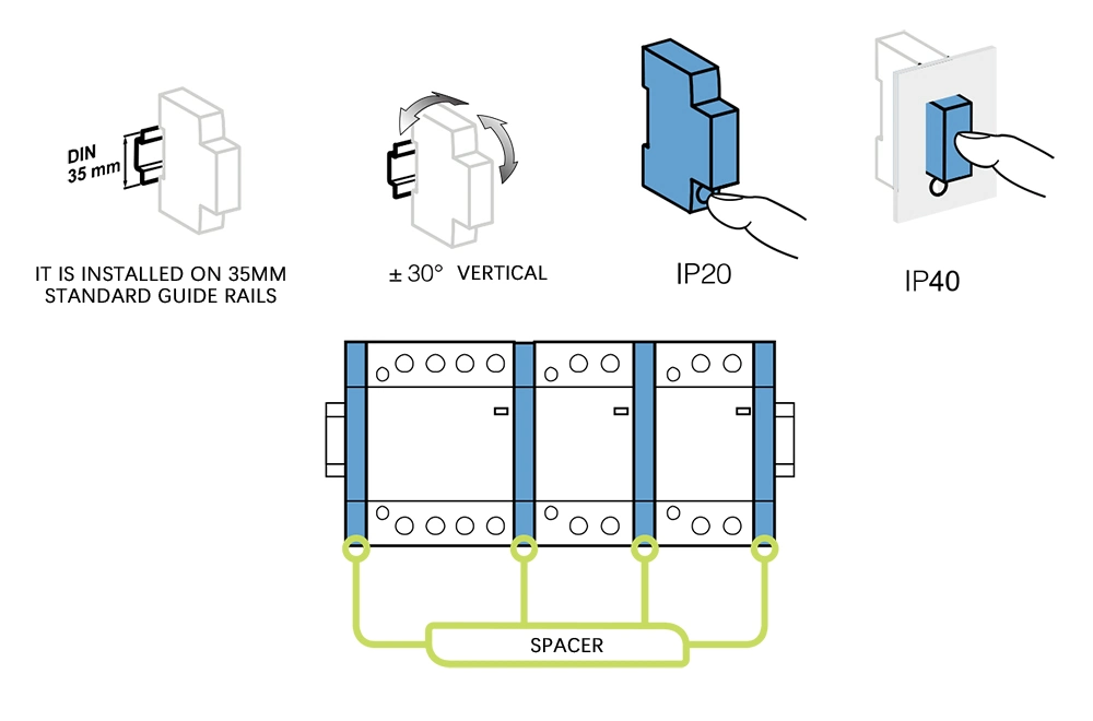 Bch8-25 2p Electric Household AC Contactor DIN Rail Mini Modular Contactor