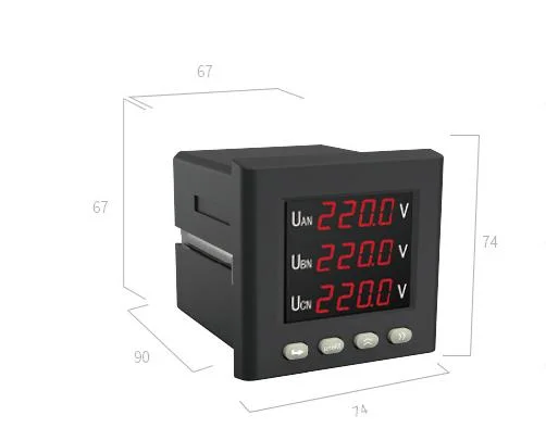 Lnf72u3 LED Display High Precision Three-Phase AC Energy Meter Panel Voltage Meter