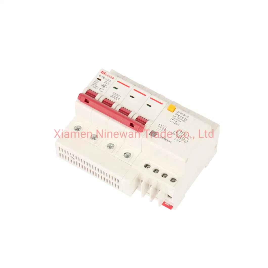 25A 40A 4p RCCB Circuit Breaker Curve D Residual Current Device