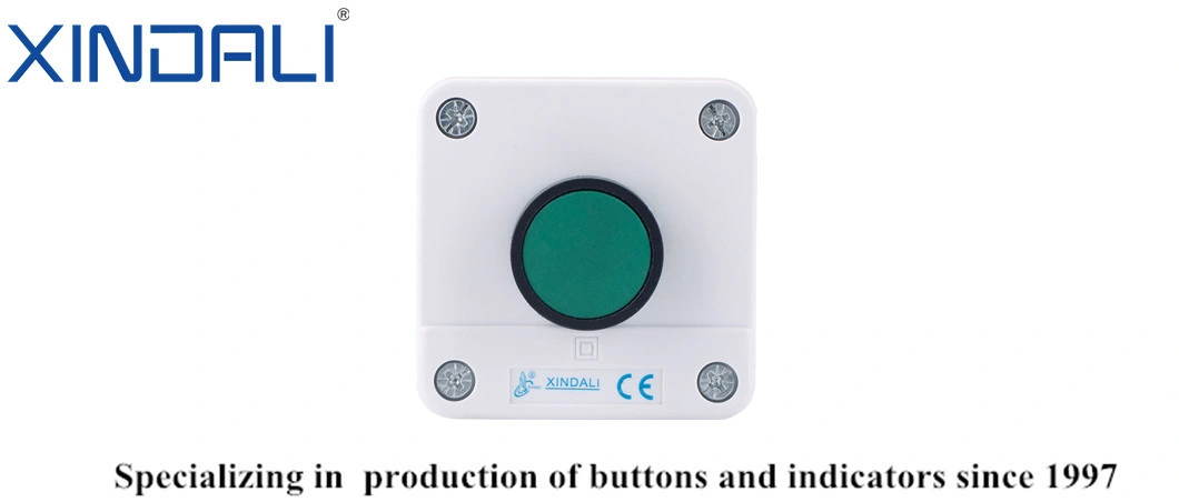 Xdl55-B101 Green Flush Plastic Push Button Box Electrical Switch Boxes