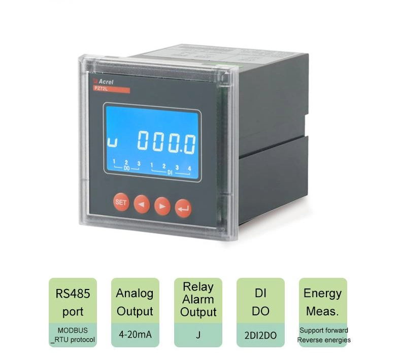 Acrel Pz96-AV3/M Smart AC Voltage Meter Pz Series Three Phase LED Display Programmable Meter with One Channel 4-20mA Output