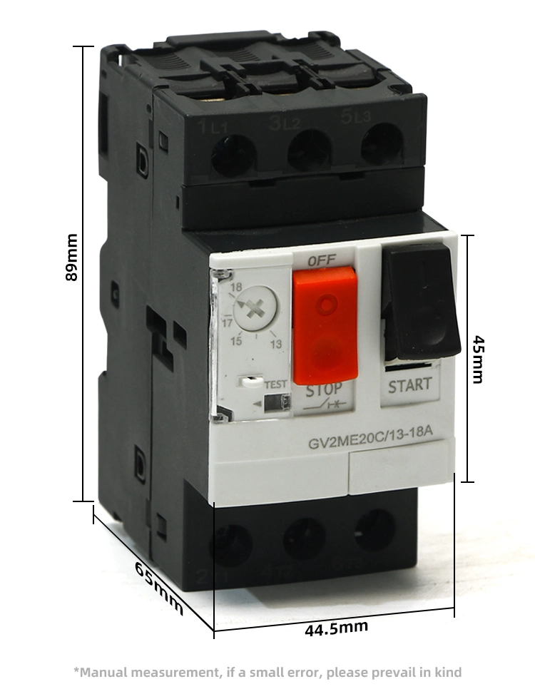 Motor Protection Circuit Breaker 0.16A to 0.25A Gv2 Series Single Phase Gv2-Me02c