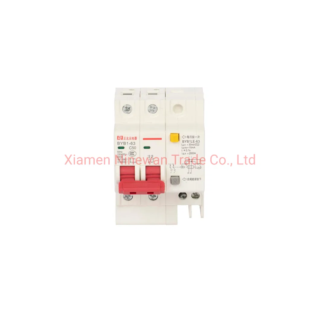 25A 40A 4p RCCB Circuit Breaker Curve D Residual Current Device