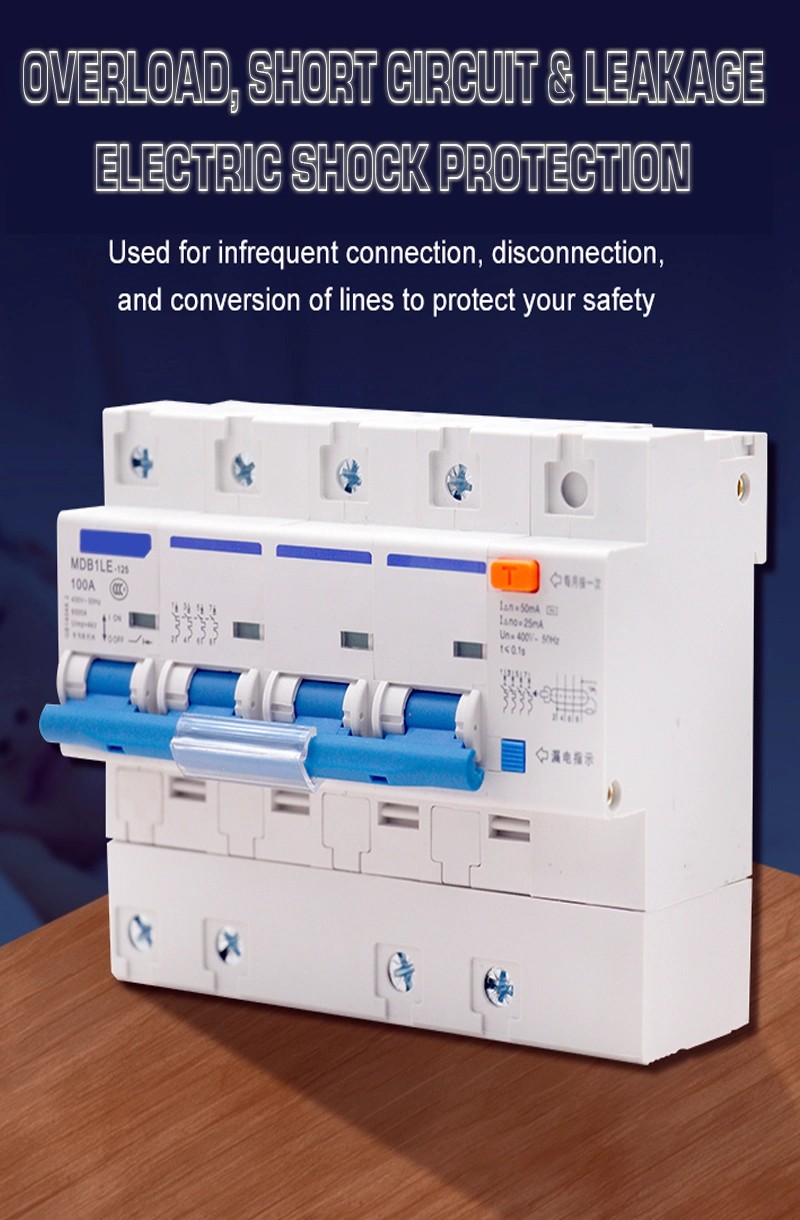 Nc-125le AC63A, AC80A, AC100A, AC125A Overload Protection Residual Current Device (RCD/RCBO)