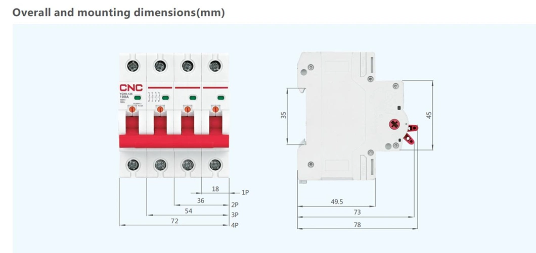 CNC Ych9-125 2p Isolating Disconnecting Switch