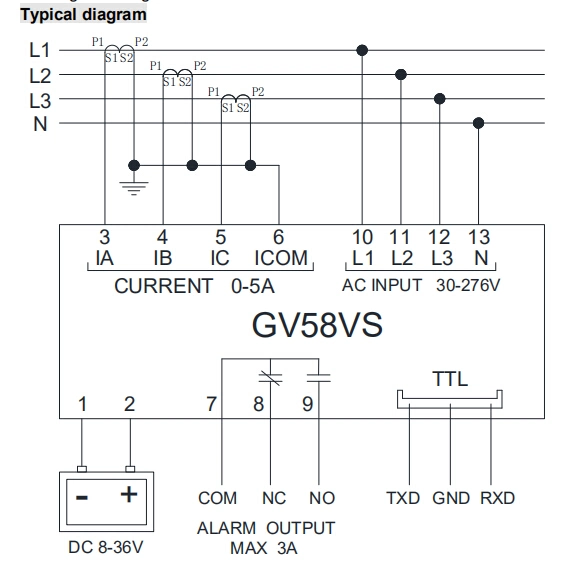 Gv58vs Mabay Three Phase DC Input Digital Voltmeter Spare Parts