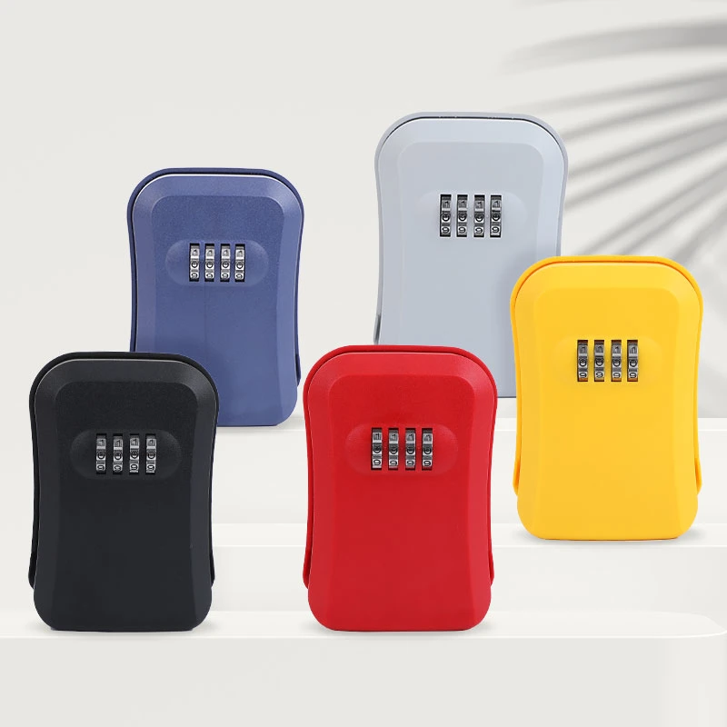 Portable Combo Pushbutton Key Lock Box with Combination Lock