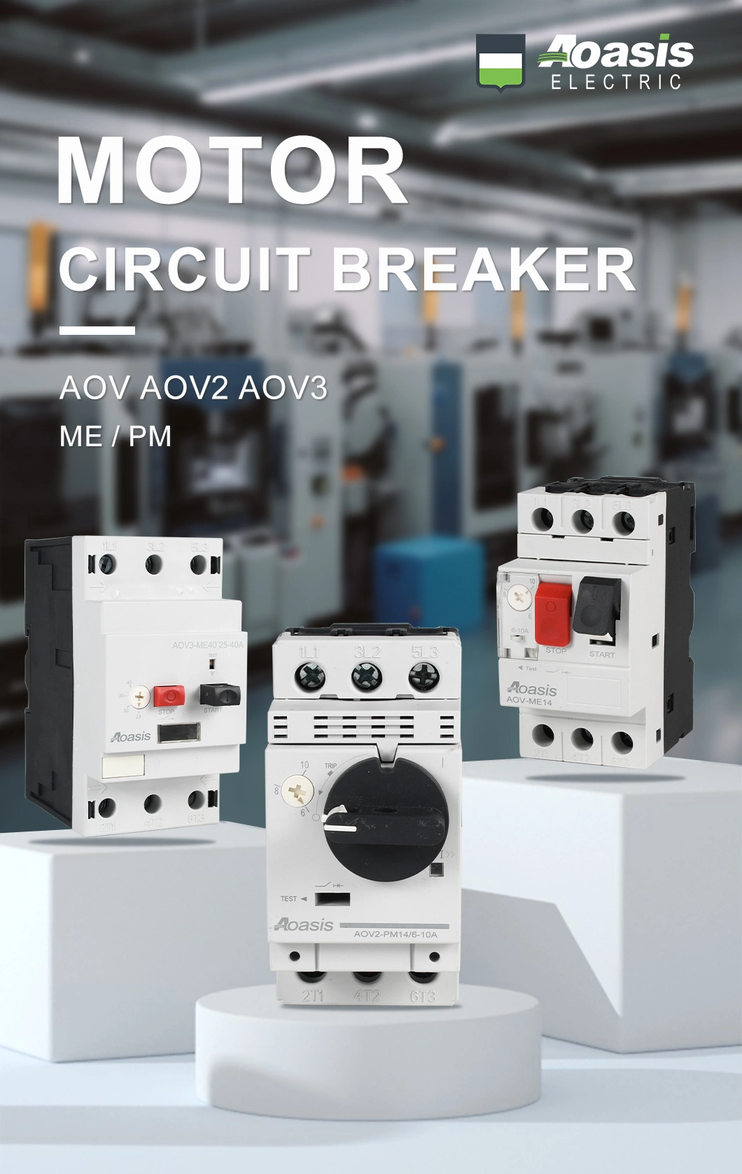 Aoasis Aov2-Pm Gv2 MPCB 80A AC 50/60Hz 690V Motor Overload Circuit Breaker