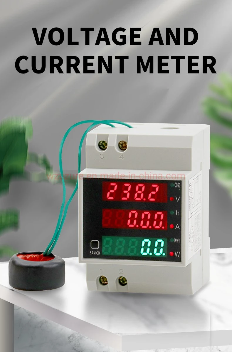 D52-2047 Digital LED Voltage Current Active Power Factor Energy Meter AC80-300V Electrical Meter