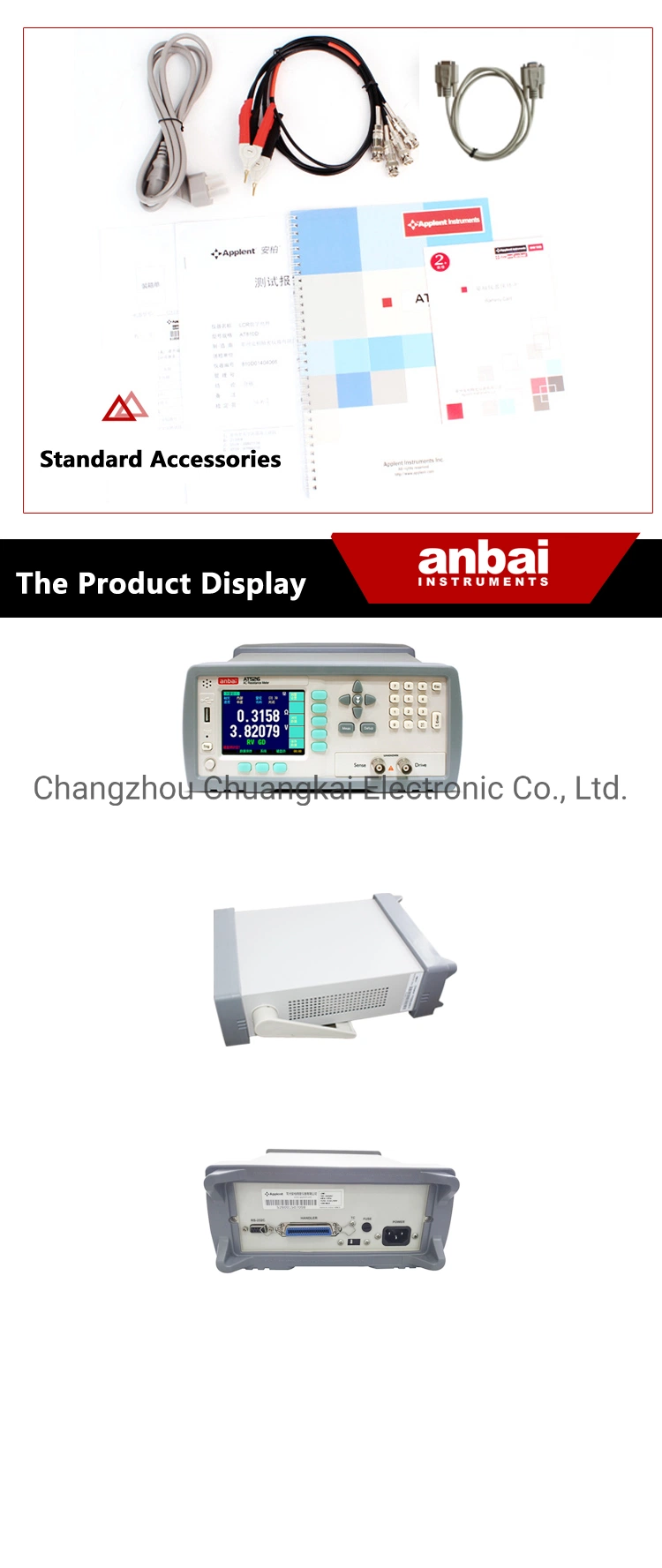 Anbai At526 Battery Internal Resistance Meter AC Resistance and DC Voltage