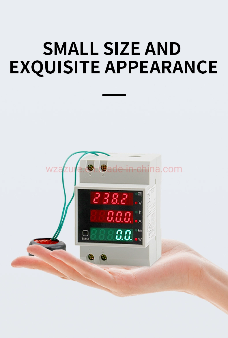 D52-2047 Digital LED Voltage Current Active Power Factor Energy Meter AC80-300V Electrical Meter