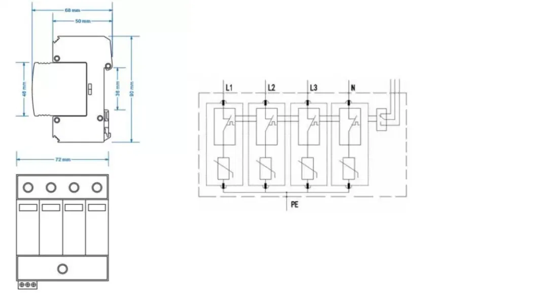 40kA SPD TUV Certification Surge Protection Device